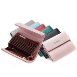 business card holder women wallet leather