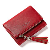 Luxury brand short zipper leather wallet