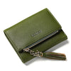 Luxury brand short zipper leather wallet