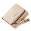 Luxury brand short zipper leather wallet