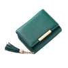 luxury brand ladies leather wallet with tassels