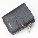 new zippered leather men's wallet