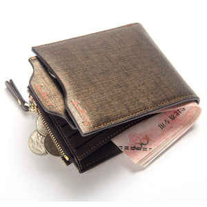 Small multifunctional leather men's wallet