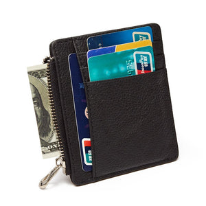 Men's Short Wallet with Genuine Leather Card