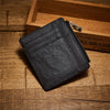 Men's Short Wallet with Genuine Leather Card