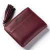 luxury brand ladies leather wallet with tassels