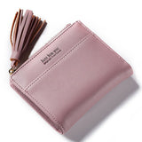 luxury brand ladies leather wallet with tassels