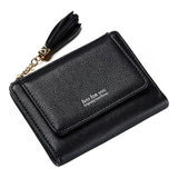 luxury brand womens leather wallet short  zippered