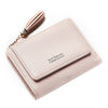 luxury brand womens leather wallet short  zippered