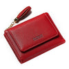 luxury brand womens leather wallet short  zippered